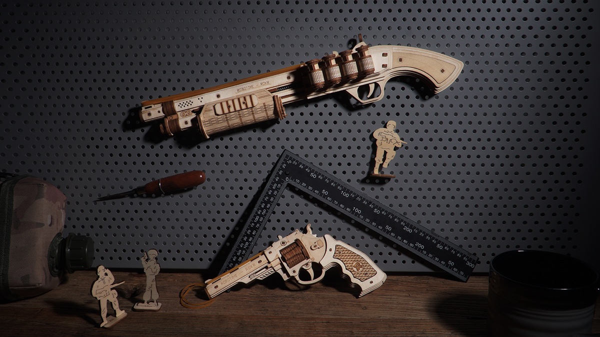 ROKR Corsac M60 & ROKR Terminator m870 wooden guns