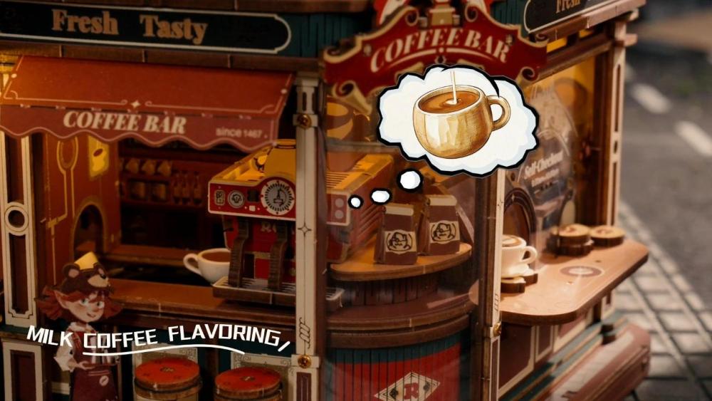 Interactive dynamic scenes inside the ROKR Coffee Factory EAB02