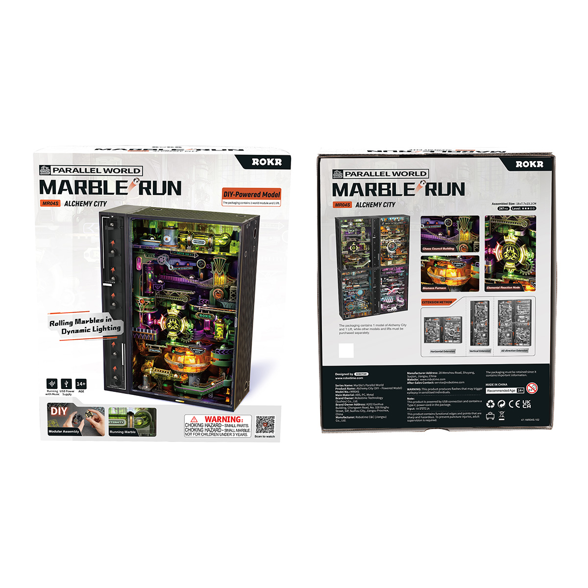 ROKR Alchemy City MR04S - Mechanical Marble Run 3D Puzzle