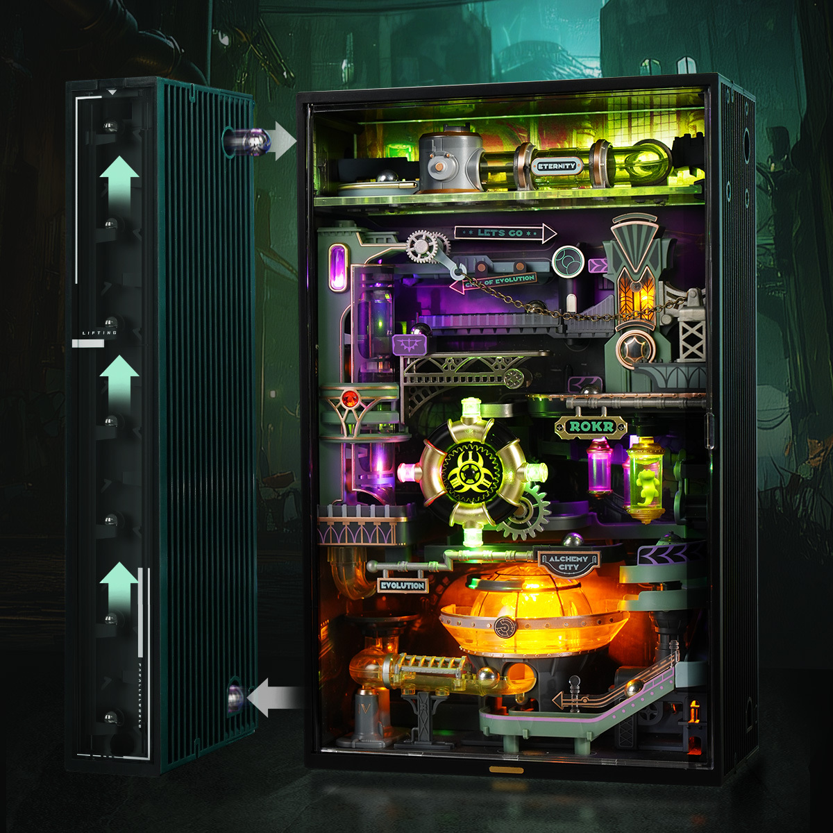 ROKR Alchemy City MR04S - Mechanical Marble Run 3D Puzzle