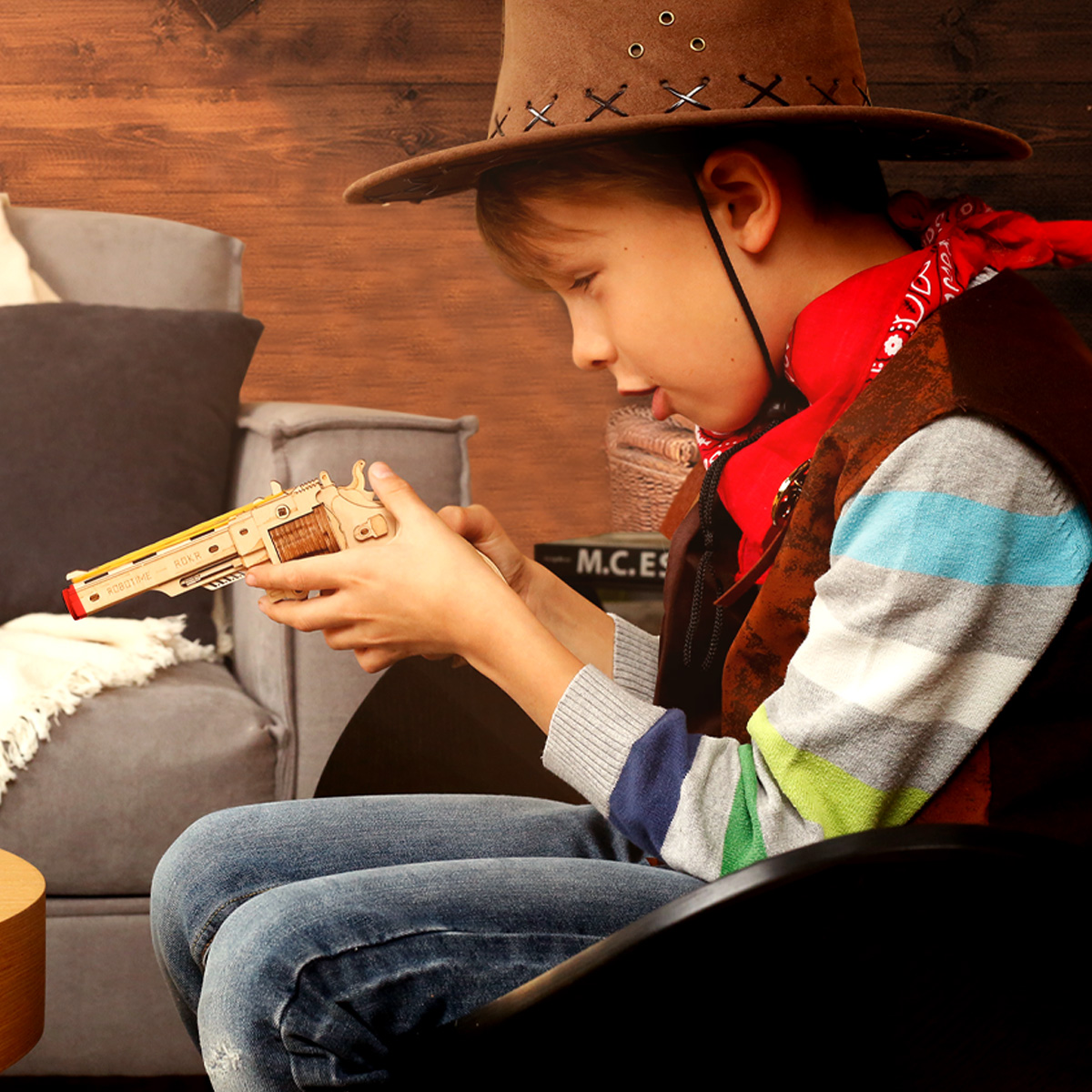 ROKR Corsac M60 Justice Guard Wooden Toy Gun LQ401