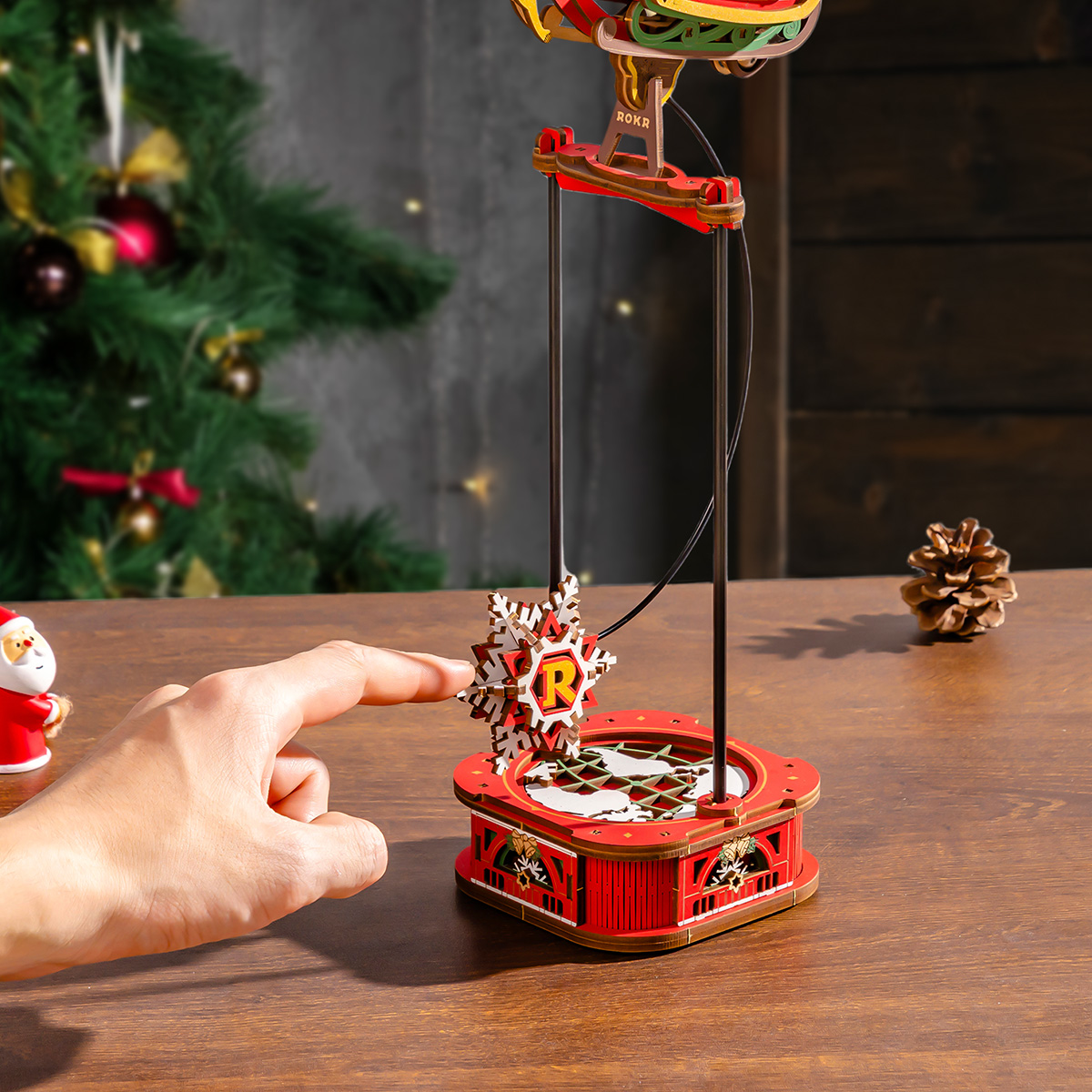 ROKR Santa on Sleigh MCD05 - Pendulum Balance Toy 3D Puzzle
