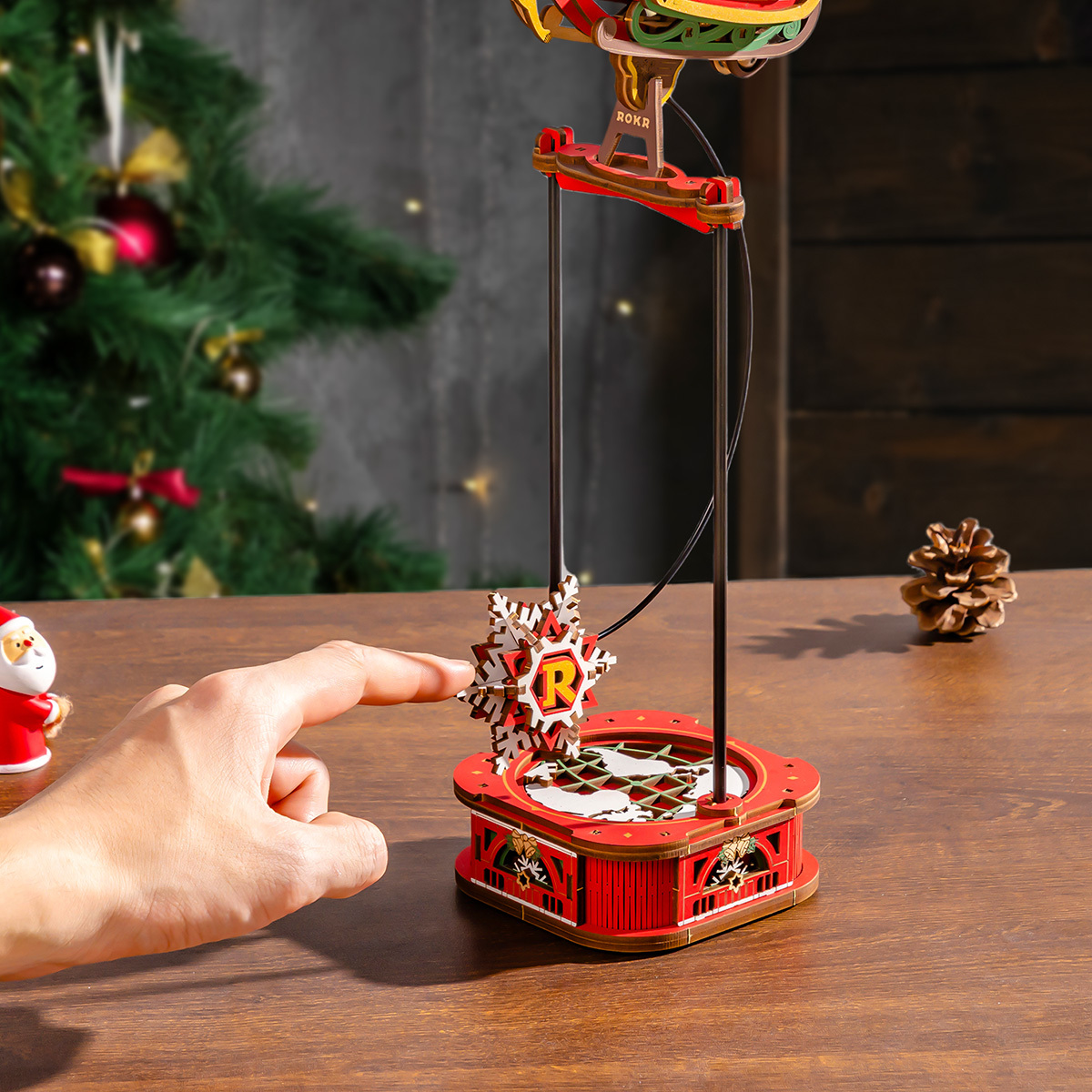 ROKR Santa on Sleigh MCD05 - Pendulum Balance Toy 3D Puzzle