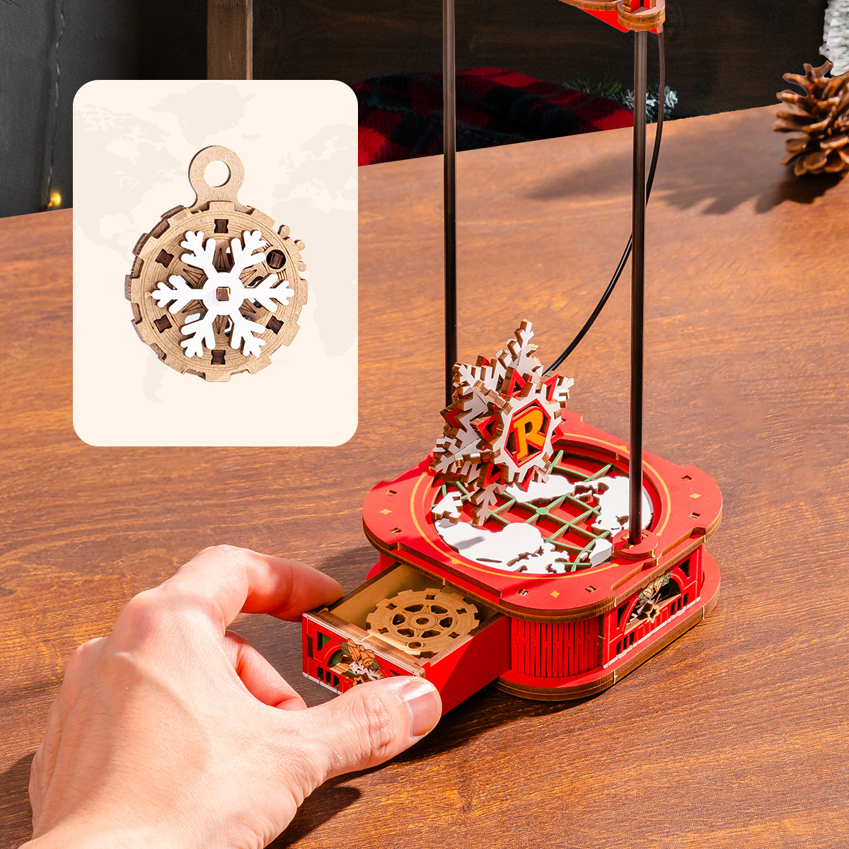 ROKR Santa on Sleigh MCD05 - Pendulum Balance Toy 3D Puzzle