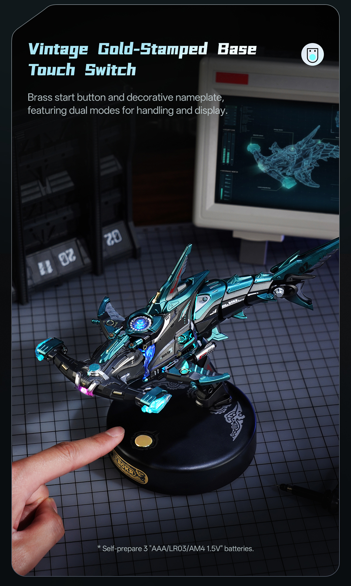 ROKR Hammerhead Shark MI07 - DIY 3D Model Kit