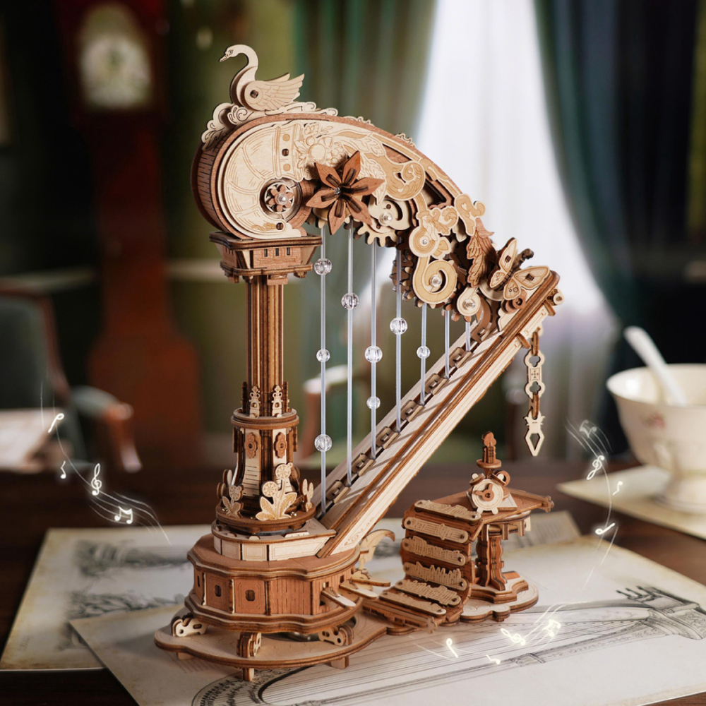 ROKR Magic Harp AMK71 Wooden Music Box Model