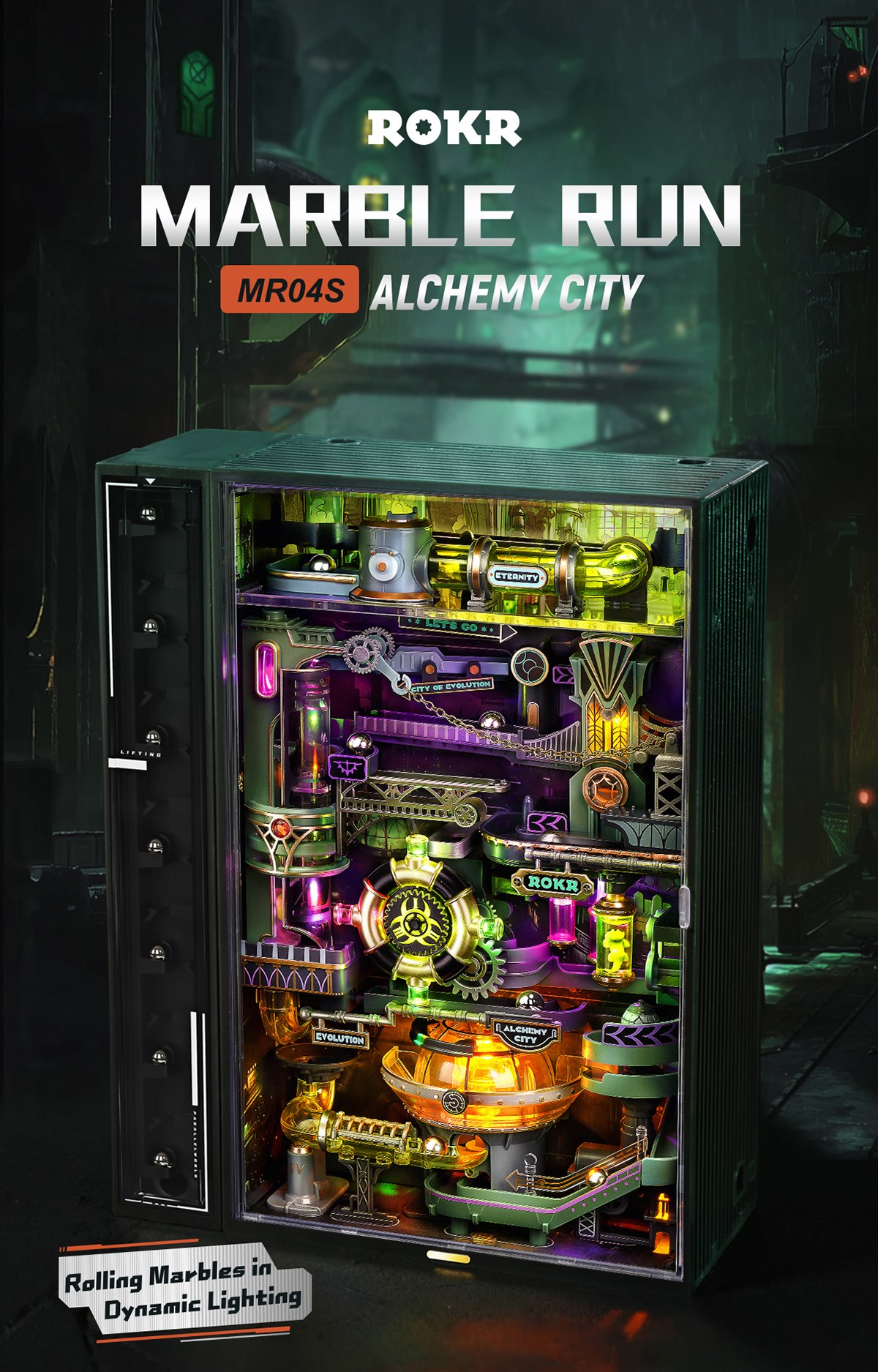 Alchemy City MR04S Mechanical Marble Run 3D