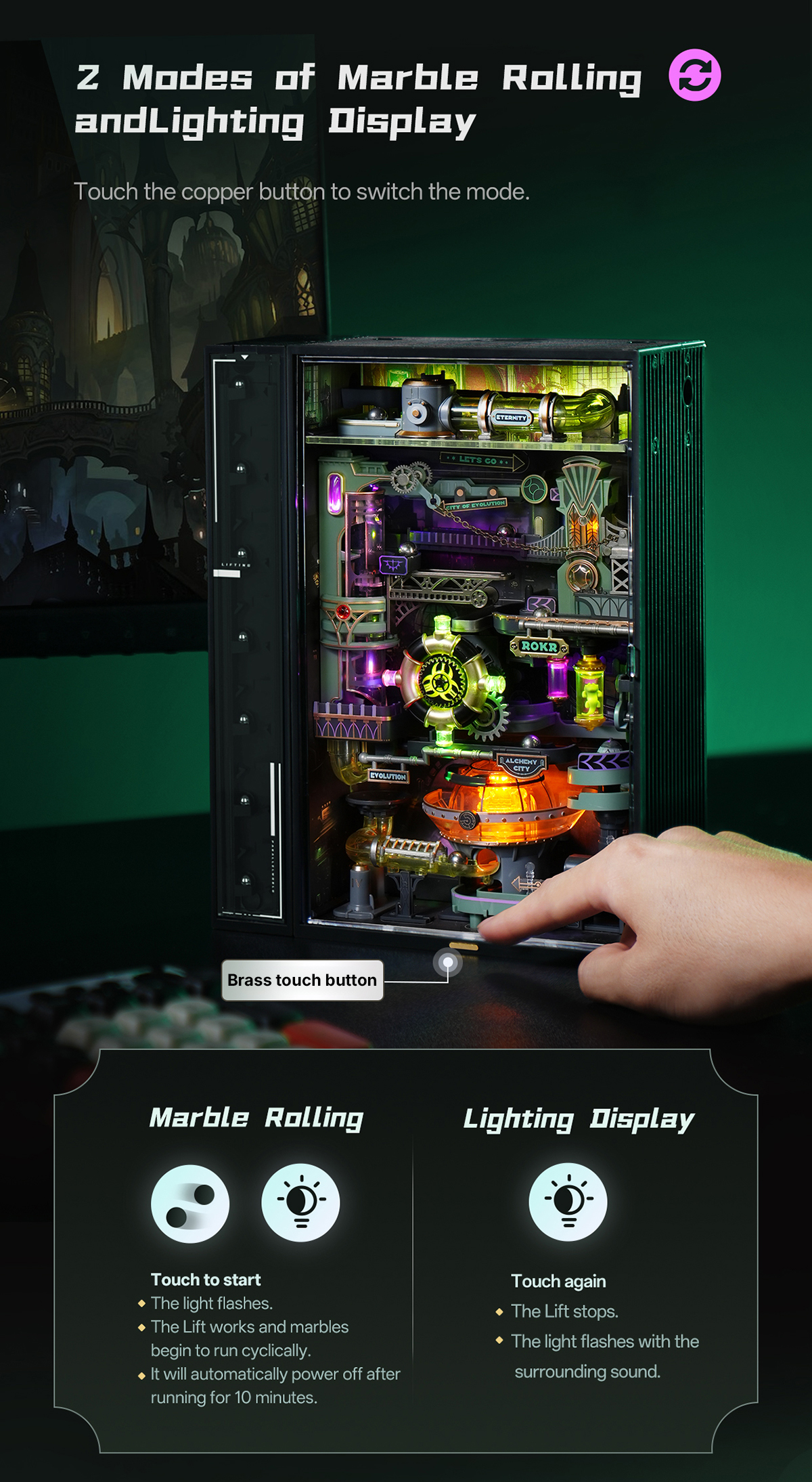 Alchemy City MR04S Mechanical Marble Run 3D