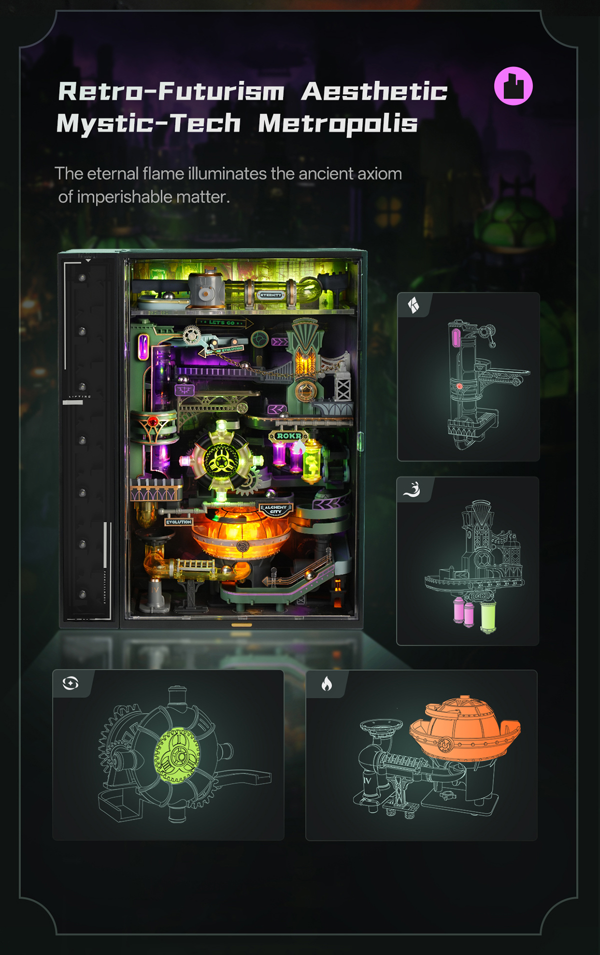 Alchemy City MR04S Mechanical Marble Run 3D