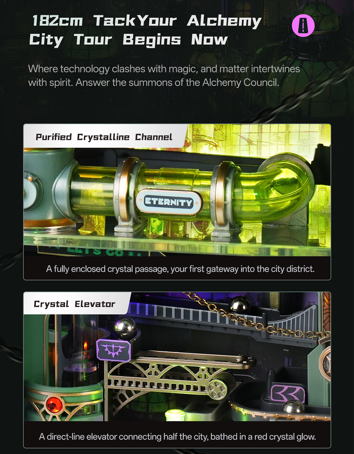 Alchemy City MR04S Mechanical Marble Run 3D