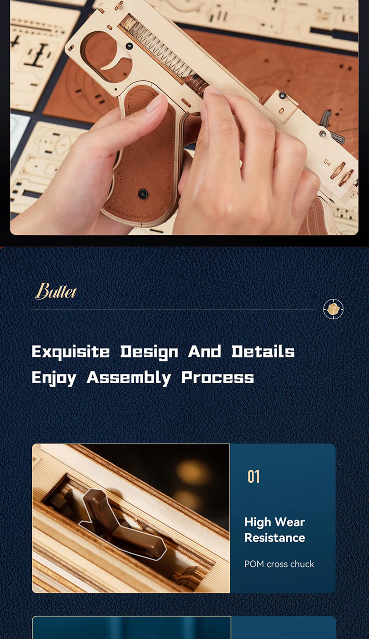 Thompson Submachine Gun Toy 3D Wooden Puzzle