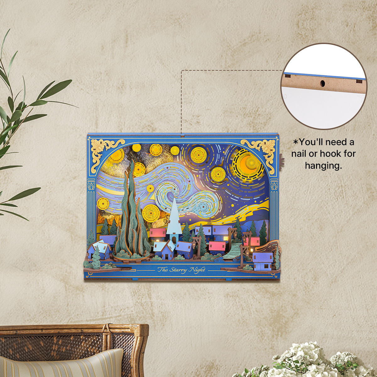 Rowood The Starry Night TH003 - Wooden 3D Art Puzzle