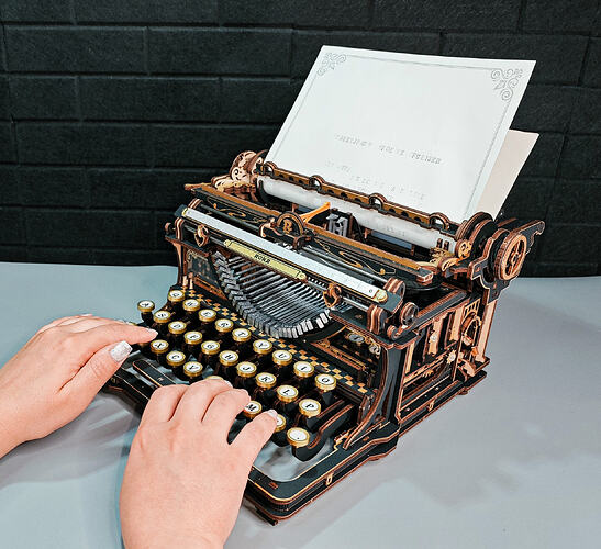 Finished ROKR Mechanical Typewriter from an early community build