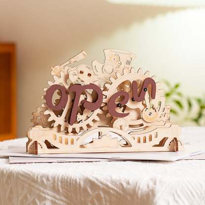 3D Wooden Puzzle Open Closed Sign - A Fun and Quirky Way to