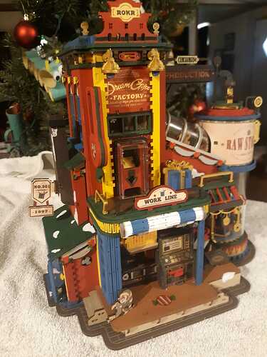 Painted front view of a completed ROKR Dream Gift Factory shared by Nita Davis