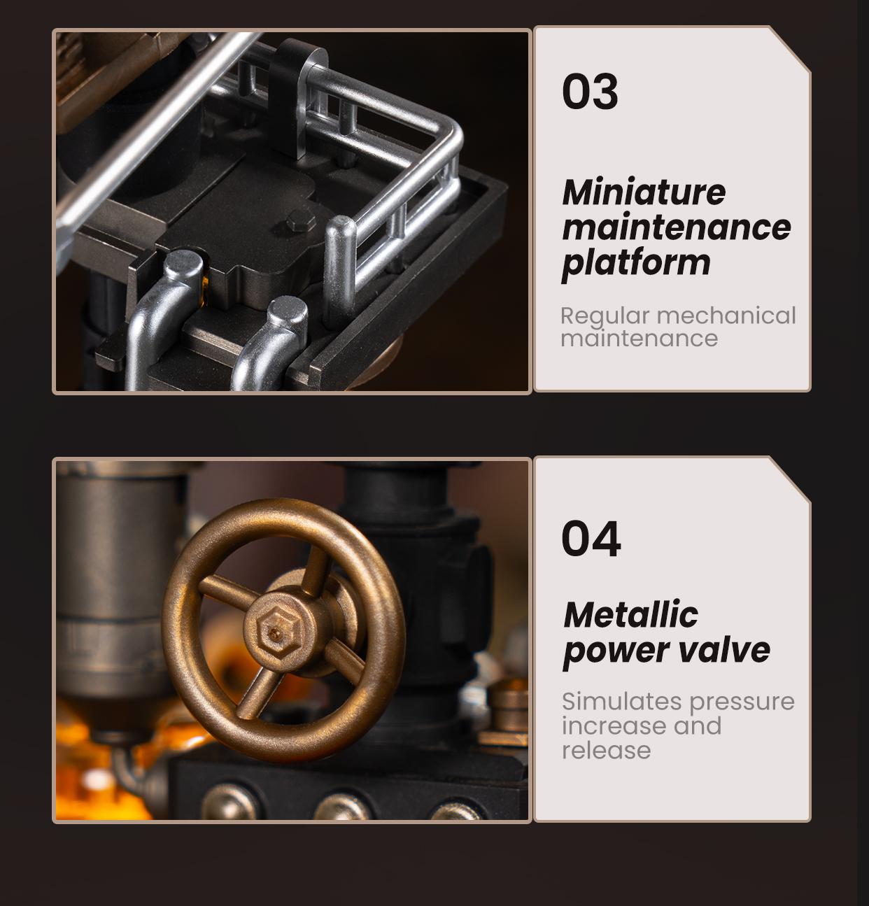 Leonardo Da Vinci's Ornithopter CGL02 feature detail panel showing product highlights for SKU CGL02