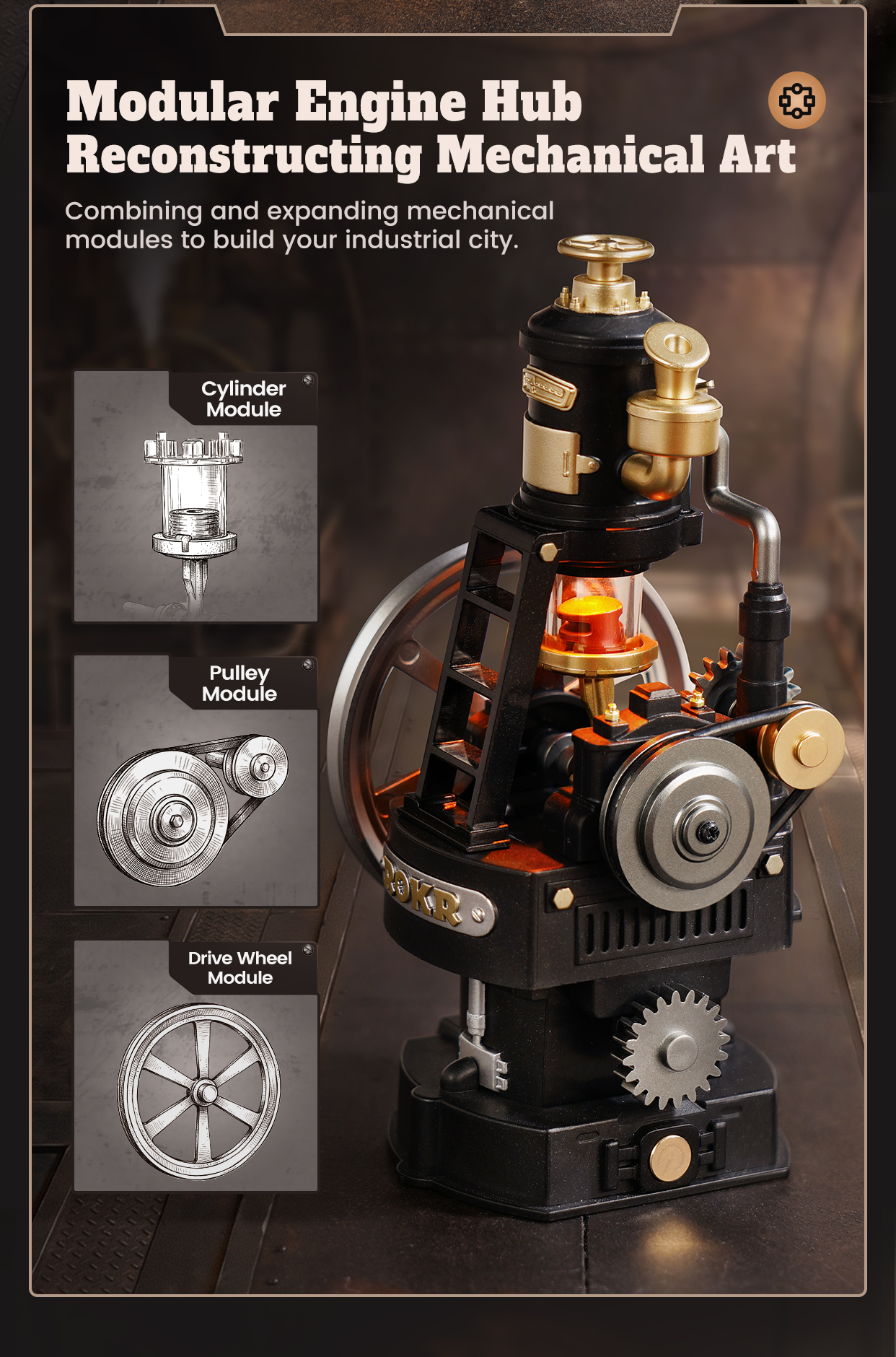 Thermo Engine CGM03 feature detail panel showing product highlights for SKU CGM03