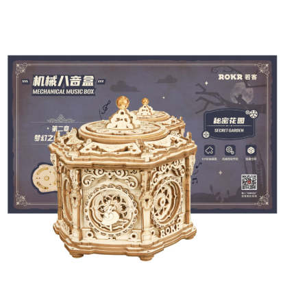 Rokr Secret Garden Mechanical Music Box AMK52 - DIY Wooden Craft