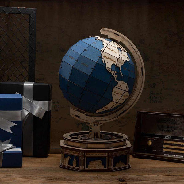 ROKR The Globe 3D Earth Model DIY Wooden Puzzle ST002