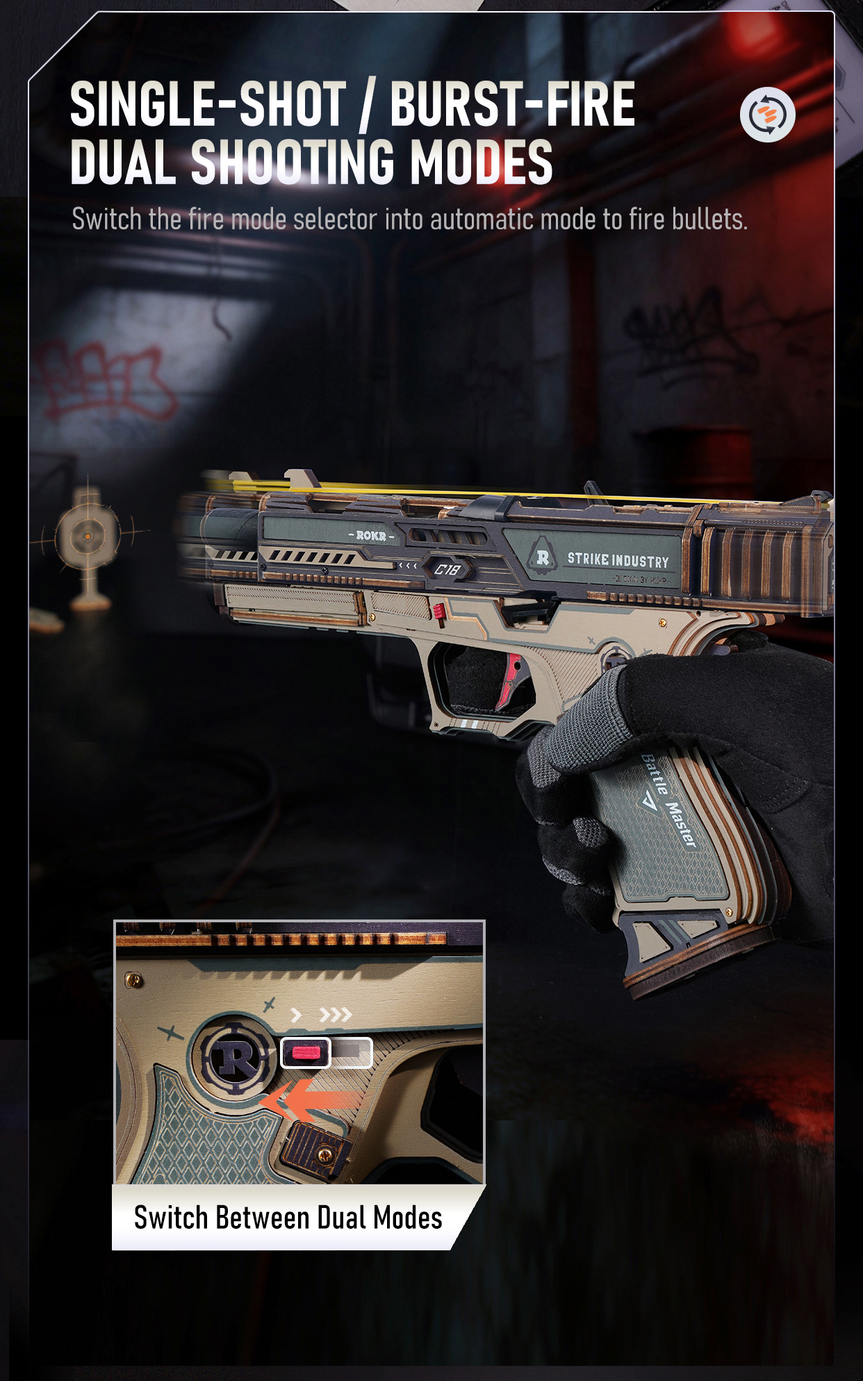 Legato C18 Pistol LQM02 finished model and product detail panel for SKU LQM02
