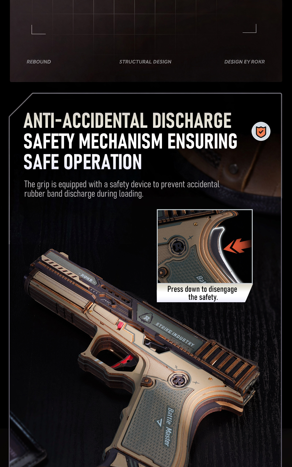 Legato C18 Pistol LQM02 finished model and product detail panel for SKU LQM02