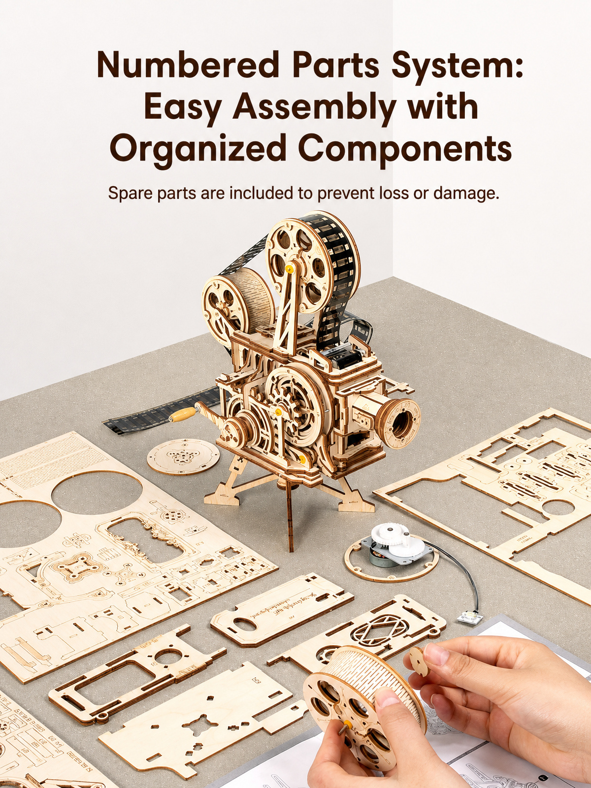Rokr Vitascope LK601 | Mechanical 3D Wooden Puzzle – ROKR