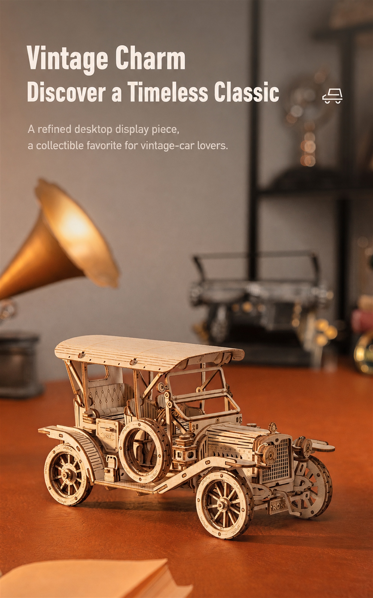 ROKR Vintage Car 3D Wooden Puzzle MC801