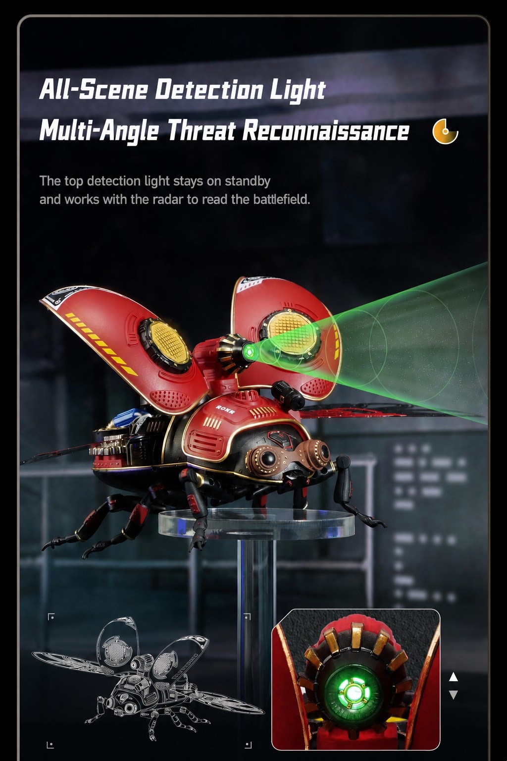 ROKR Scout Beetle 3D Puzzle DIY Model Kit | Mechanical Age Collection