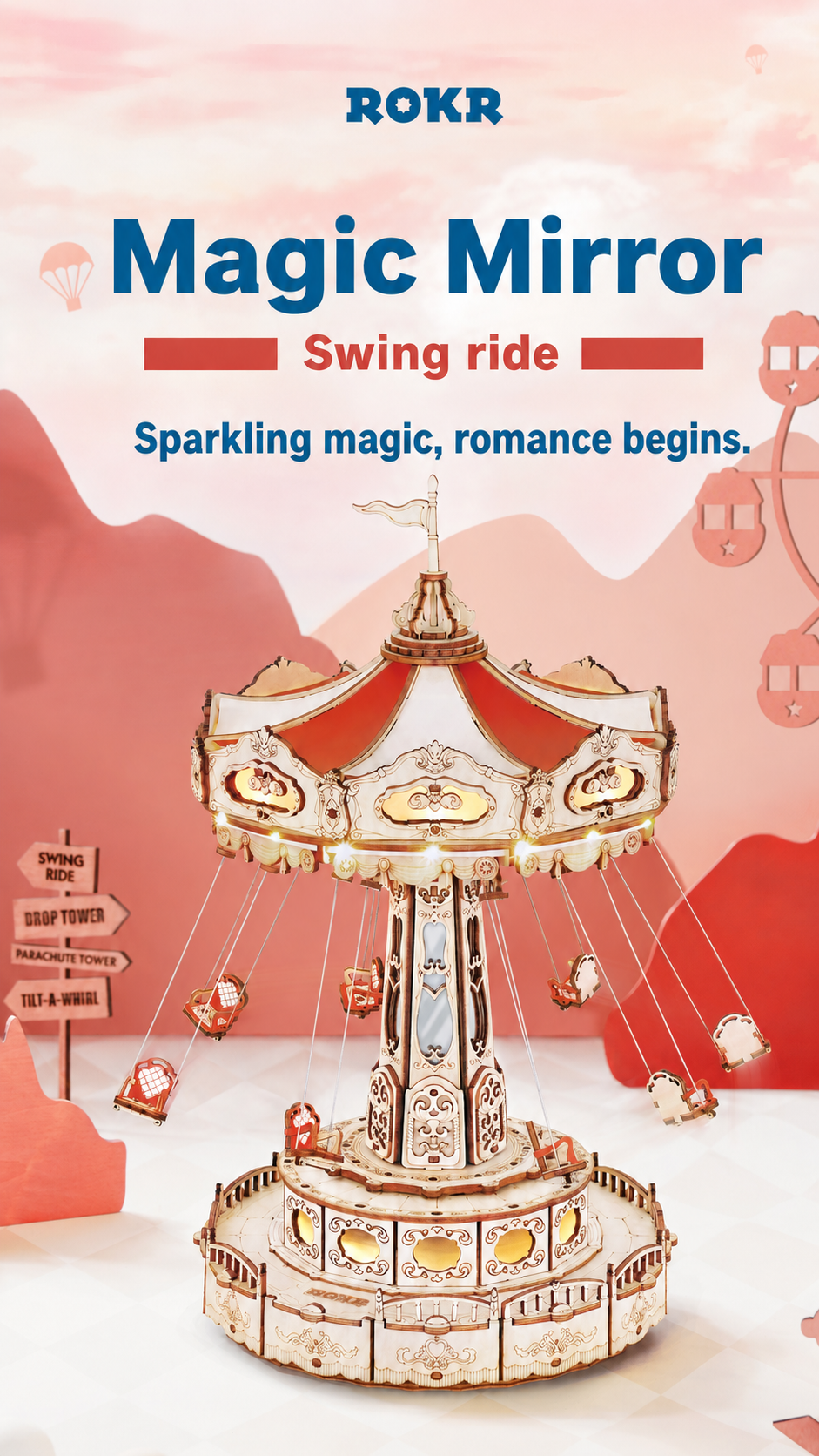ROKR Swing Ride Music Box | 3D Wooden Puzzle