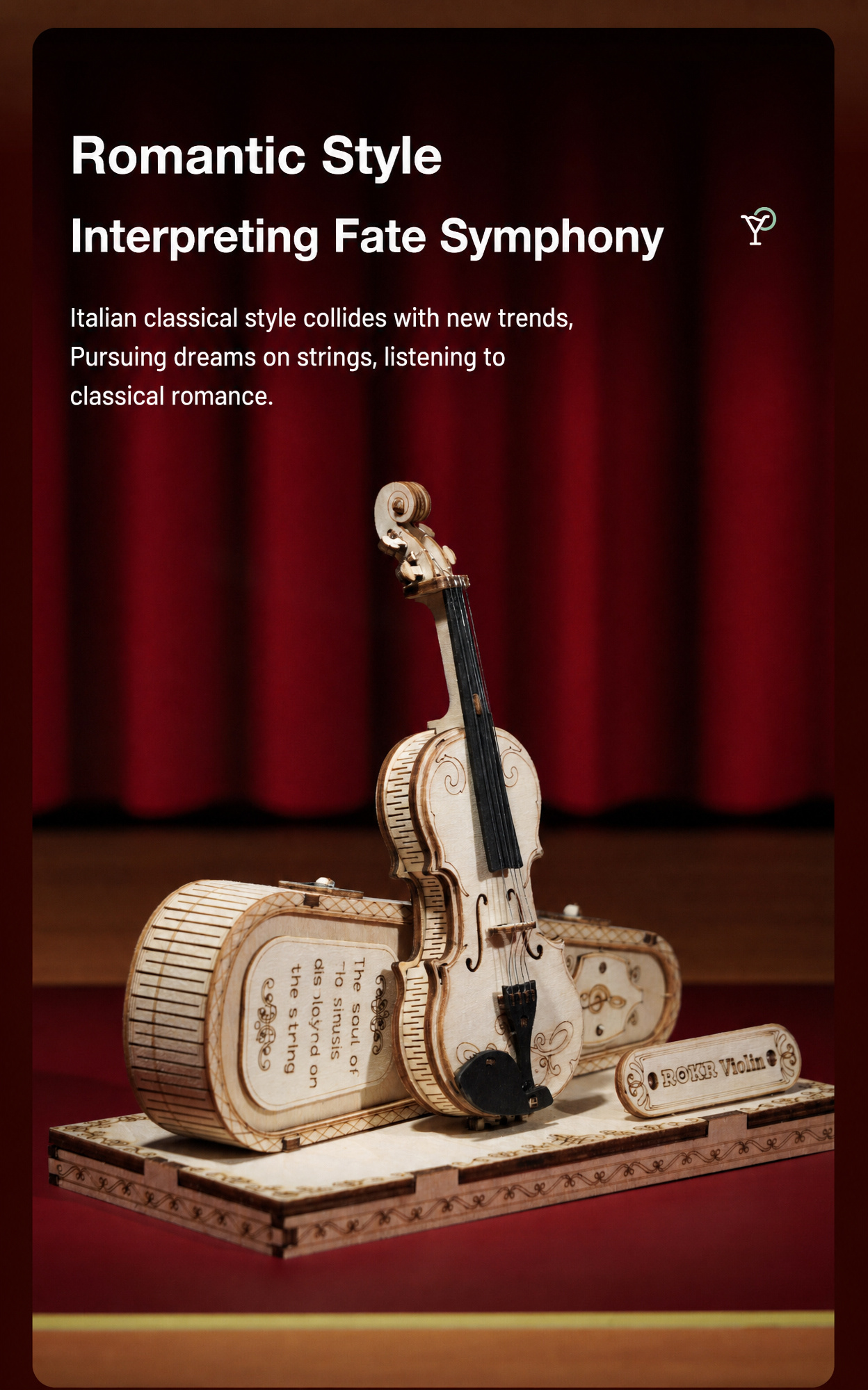 ROKR Violin Capriccio Model | 3D Wooden Puzzle TG604K