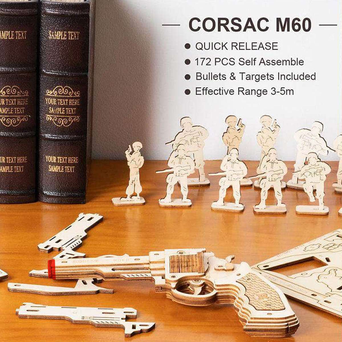 小物 Rokio ROKR Corsac M60 Justice Guard Wooden Toy Gun LQ401