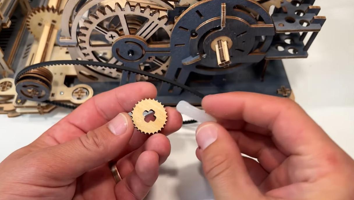 Waxing the gears to reduce friction