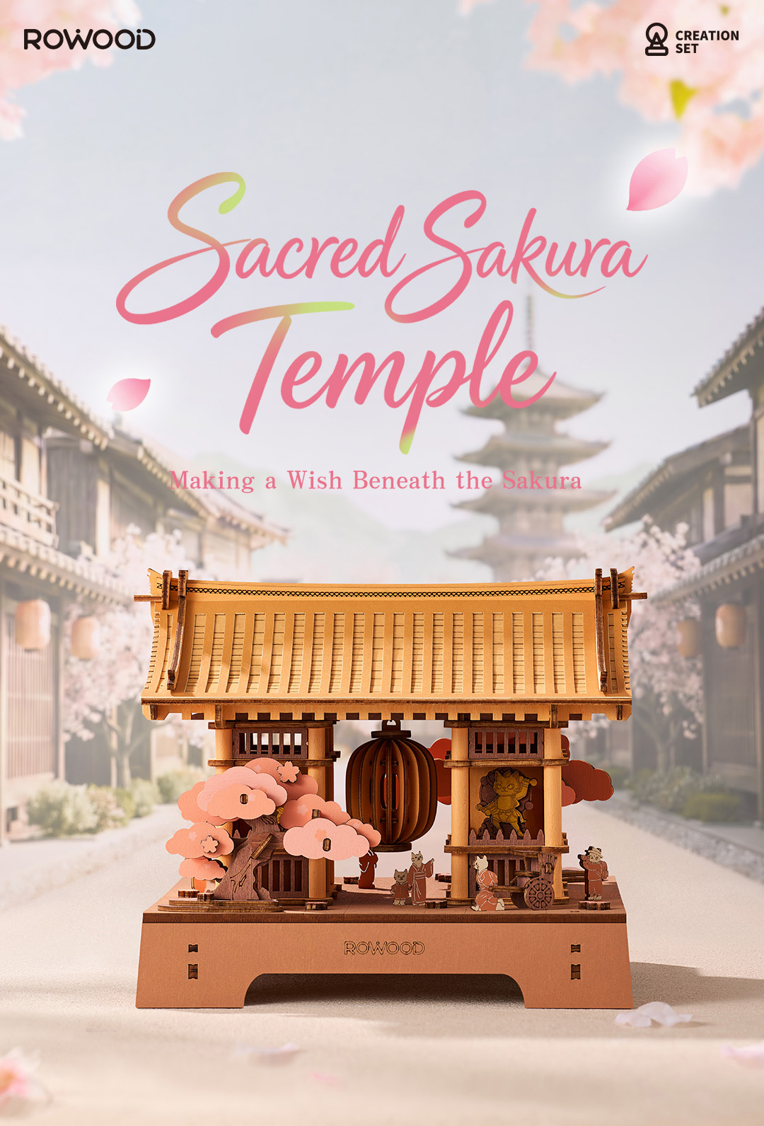 Sakura Retreat TGA08 finished model and product detail panel for SKU TGA08