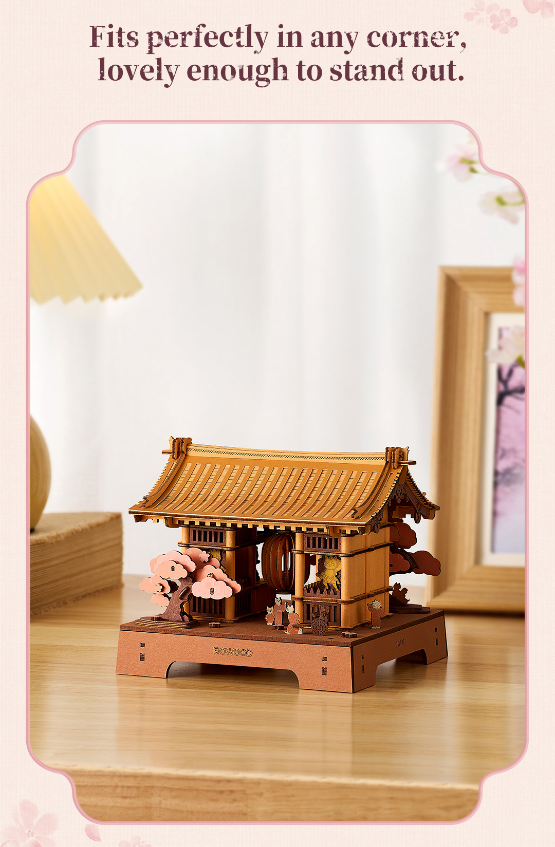 Sakura Retreat TGA08 finished model and product detail panel for SKU TGA08