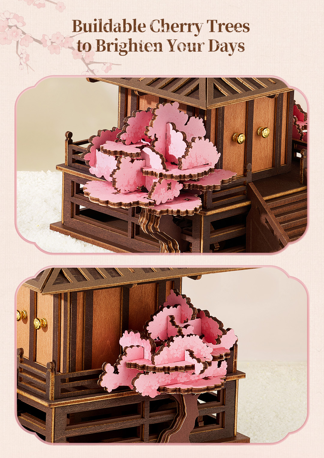 Sakura Retreat TGA09 finished model and product detail panel for SKU TGA09
