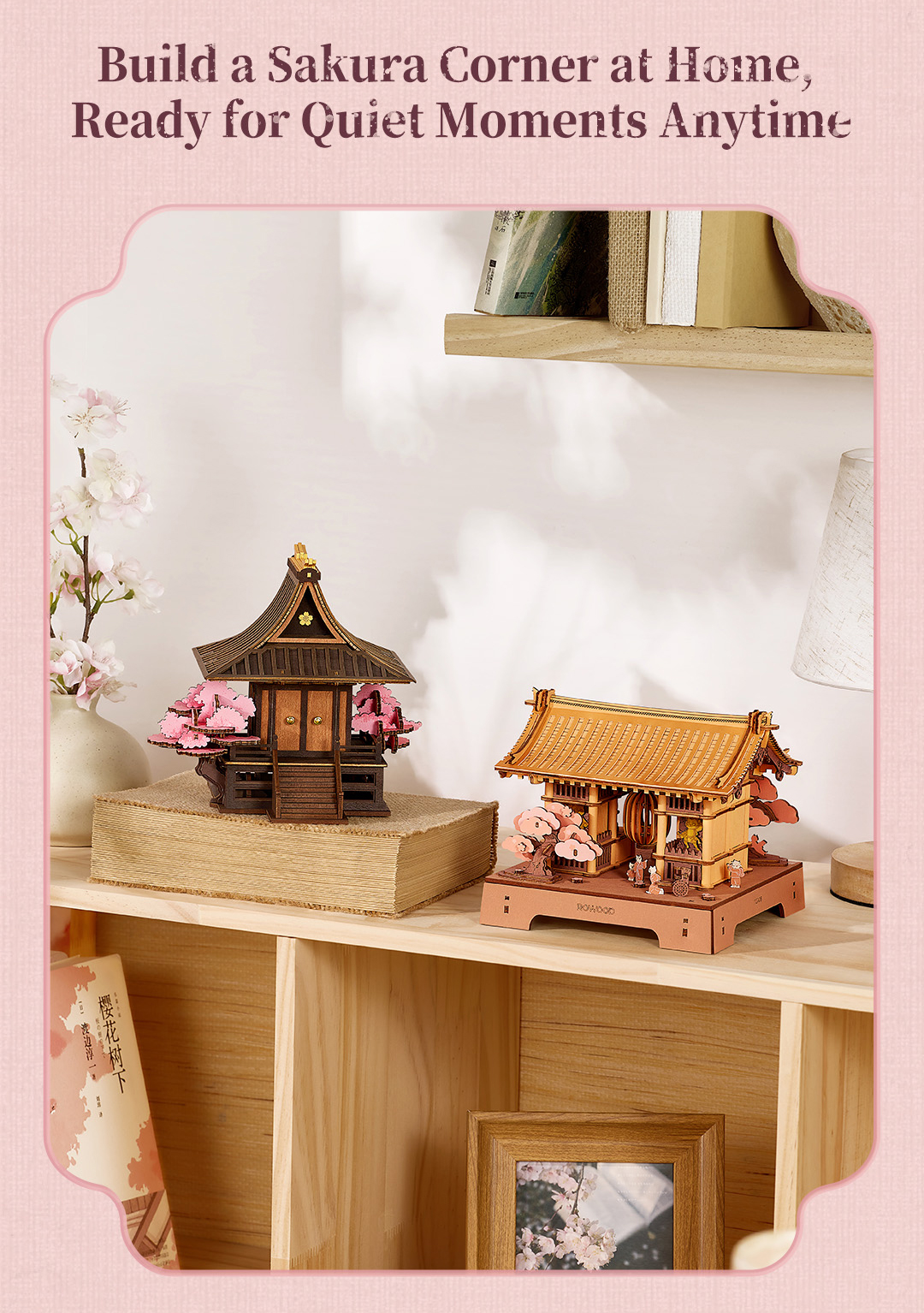 Sakura Retreat TGA09 finished model and product detail panel for SKU TGA09