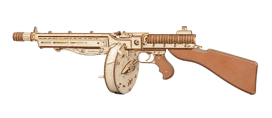 ROKR Thompson Submachine Gun Toy 3D Wooden Puzzle LQB01