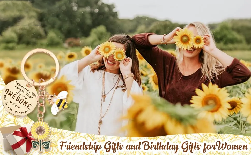 Sunflower Keychains Gifts for Women