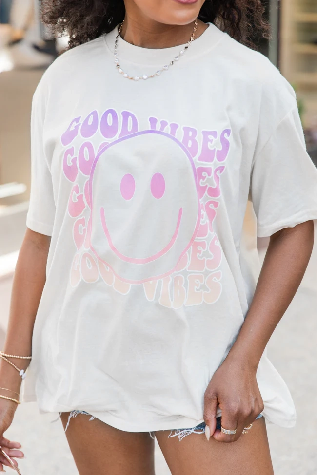 Good Vibes Oversized Graphic Tee