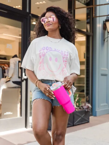 Good Vibes Oversized Graphic Tee