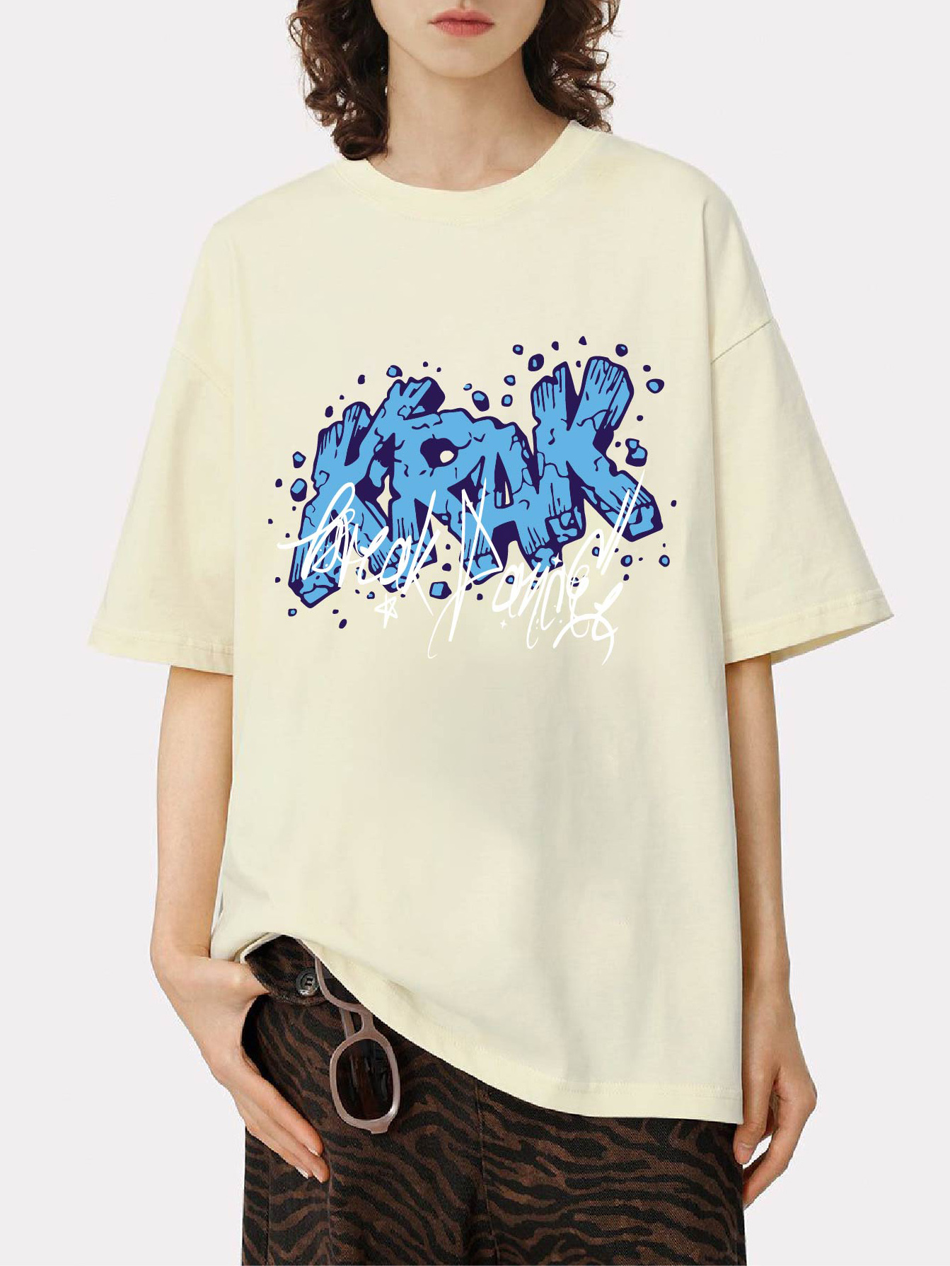 Women's letter printed T-shirt