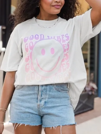 Good Vibes Oversized Graphic Tee