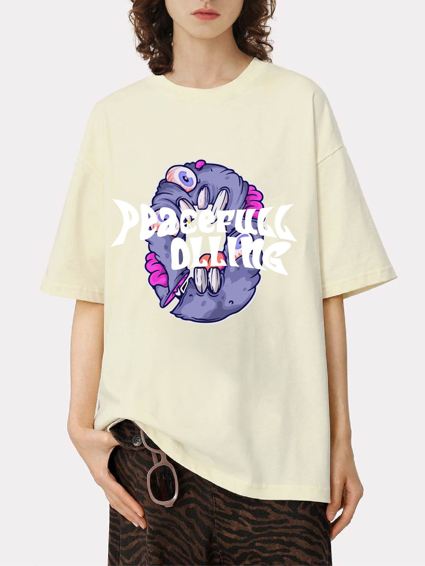 Women's letter printed T-shirt