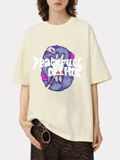 Women's letter printed T-shirt