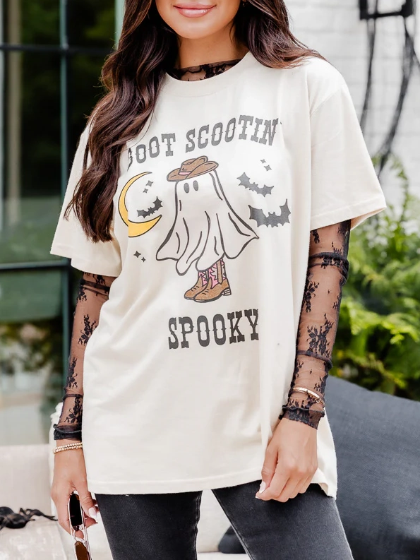 Boot Scootin Spooky Oversized Graphic Tee