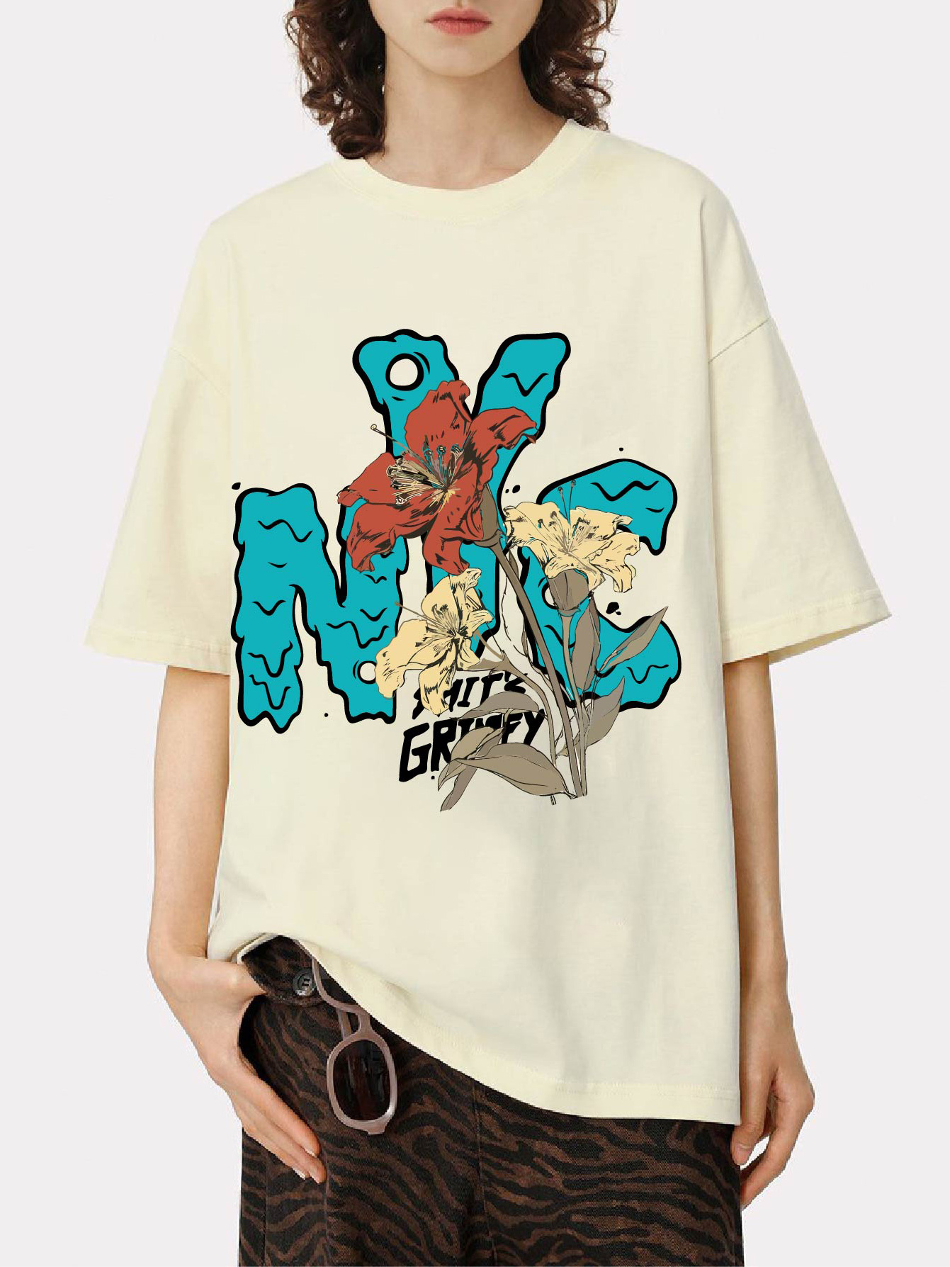 Women's letter printed T-shirt