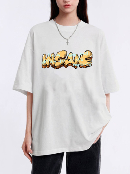 Women's letter printed T-shirt