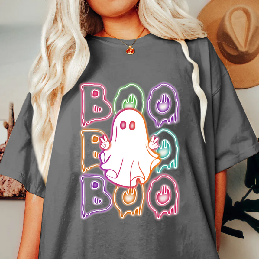 Neon Boo Ghost T-Shirt