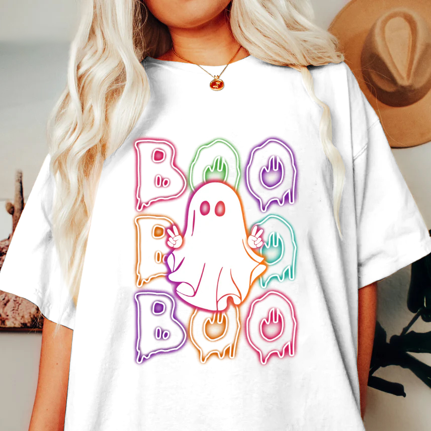 Neon Boo Ghost T-Shirt
