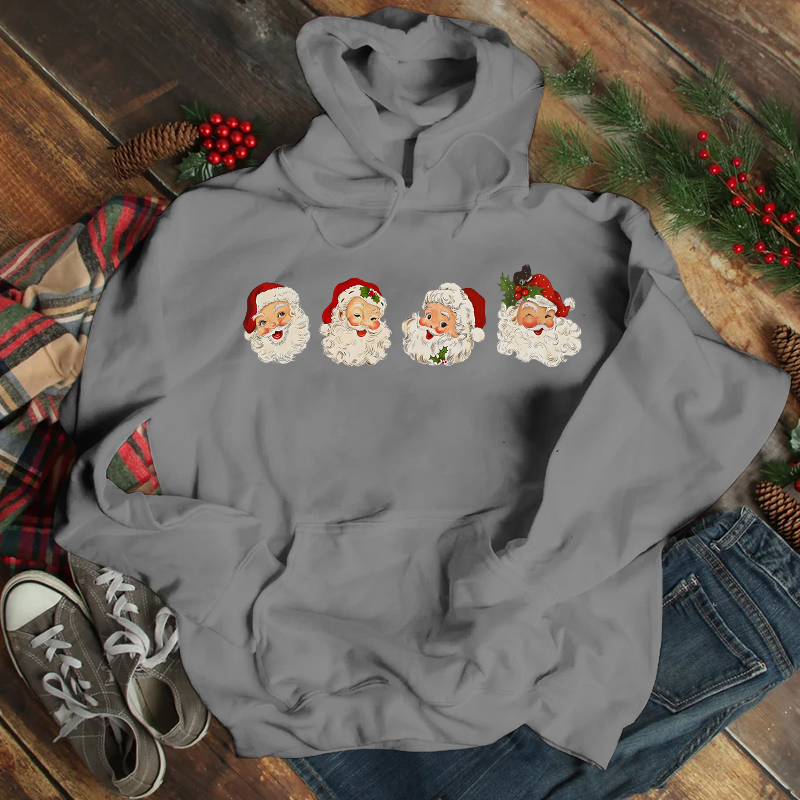  Women'S Clothing Christmas Print Long Sleeved Hoodie